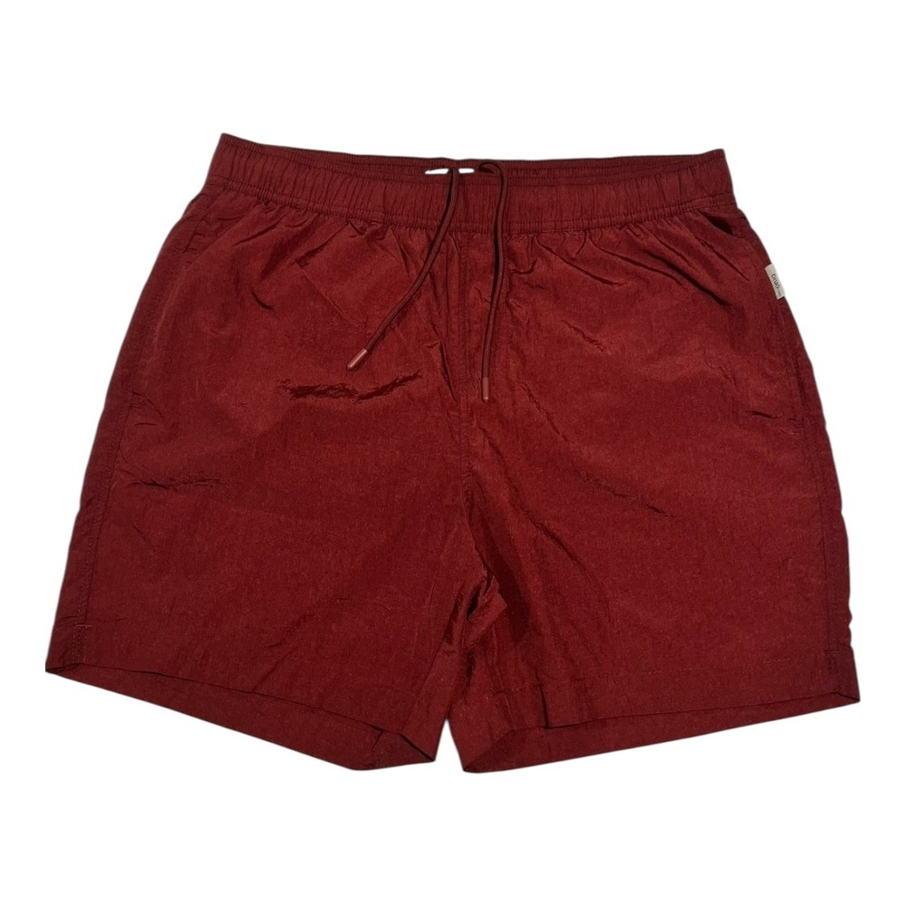 Onia Men's Medium Burgundy Swim Trunks‎ Lined Elastic Waist Drawstring